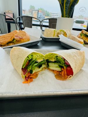 Garden Wrap on Gluten Free Wrap at CraveWell Cafe in Malvern