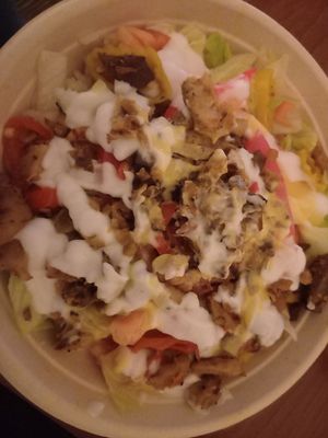 Classic roasted (veg) chick'n on rice at Vegholic in Toronto