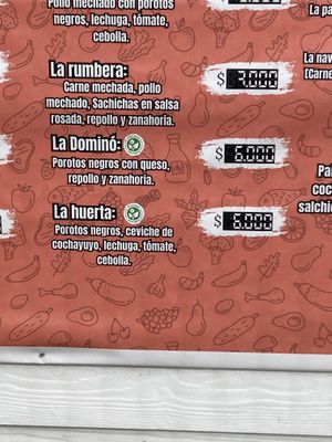 Veg options  at Patagonia Tropical in Rio Ibanez