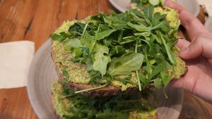 Avocado toast at Javista Coffee in Hollywood