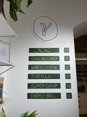 Menu at VIBE - Superfood Bistro in Prague