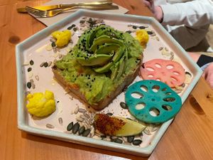 Vegan avocado on toastt  at Brunch and Cake in Barcelona