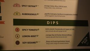 menu at Momos - Organic Veggie Dumplings in Berlin