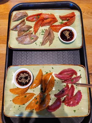 Two medium portions of steamed momos at Momos - Organic Veggie Dumplings in Berlin