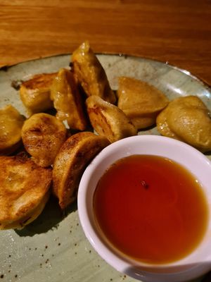 Banana dumplings at Momos - Organic Veggie Dumplings in Berlin