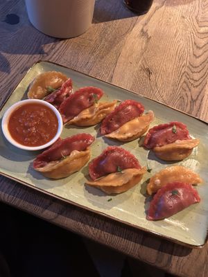 Seitan& Chickpea  at Momos - Organic Veggie Dumplings in Berlin