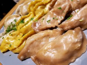 vegan menue  at Momos - Organic Veggie Dumplings in Berlin