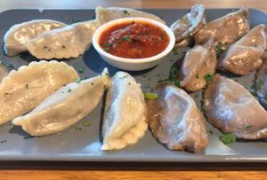 Steamed Momos. at Momos - Organic Veggie Dumplings in Berlin