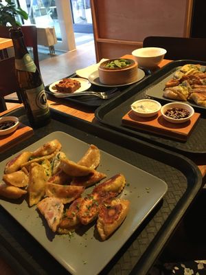 Dumplings and brownie at Momos - Organic Veggie Dumplings in Berlin