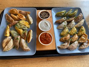 36 vegan dumpling plate at Momos - Organic Veggie Dumplings in Berlin