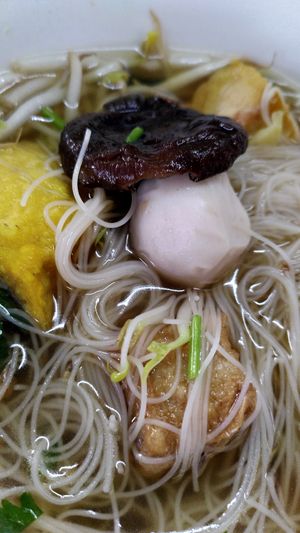 Home made vegan meatball at Krua Sawan - ครัวสวรรค์ in Mae Klong