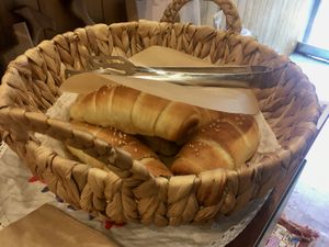 Basket of vegan salt bread  at jejudobrrwercoffee - 재주도부러워커피 - Maybe closed in Jeju