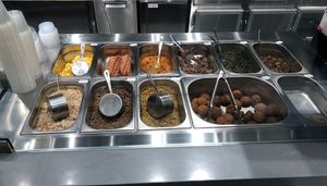 Falafels and dips  at AUH - Operation Falafel - TA in Abu Dhabi