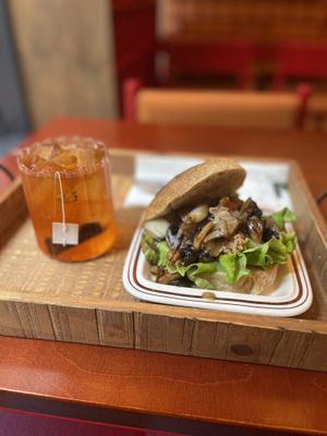Onion and mushroom bread  at Ashville Bakery Cafe - 애쉬빌 베이커리 카페 in Seoul