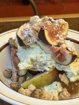 Fig pudding cake. It was nice. I liked the cream is not too sweet but the fig didn’t have much flavor.   at Ashville Bakery Cafe - 애쉬빌 베이커리 카페 in Seoul