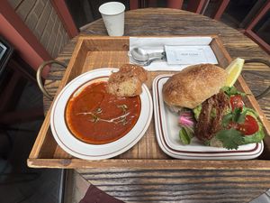 Tomato soup and avocado sandwich   at Ashville Bakery Cafe - 애쉬빌 베이커리 카페 in Seoul