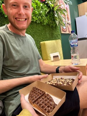 Waffles   at Sacred Cacao in Gianyar