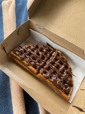 Rawtella Waffle  at Sacred Cacao in Gianyar