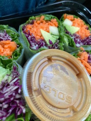 Up close salad rolls at Genji - North Bethesda in North Bethesda