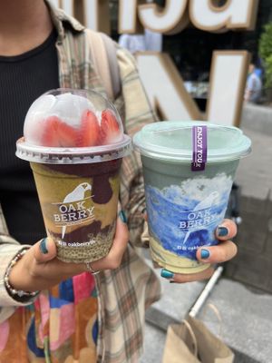 my two babies  at Oakberry Acai in Bangkok