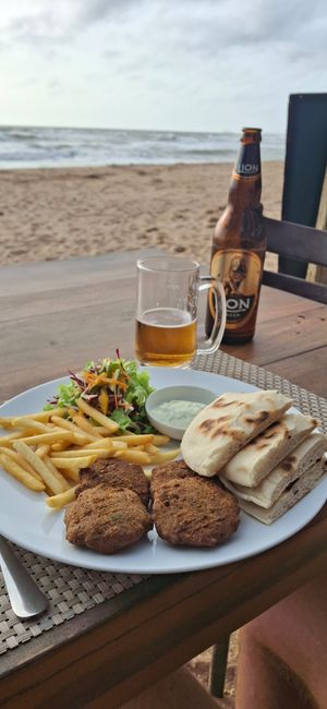 Veganes Falafel Gericht at Terick's Sea Garden Restaurant & Bar in Induruwa