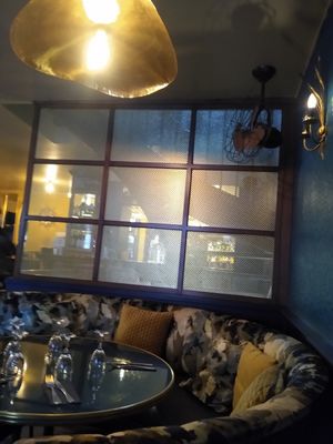 Inside the restaurant at Chez Plumeau in Paris