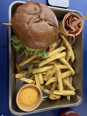 Garden Burger (celery patty)  at Eden Jaxx - Illum in Copenhagen