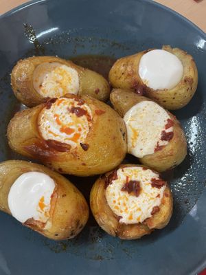 Bravas #Veganuary at La Galla Tasca Vegana in Barcelona