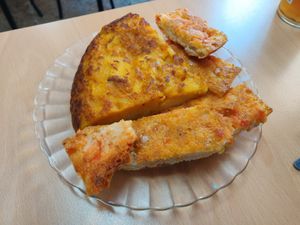 Truita amb xoriço at La Galla Tasca Vegana in Barcelona