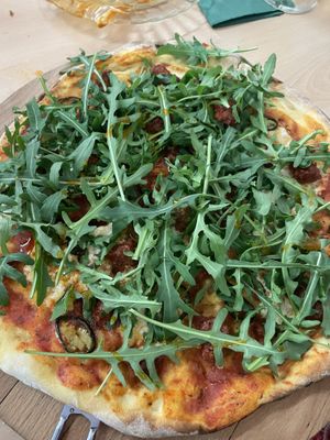 Pizza diavola  at La Galla Tasca Vegana in Barcelona