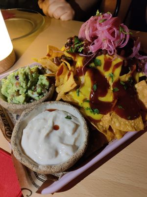 Nachos at La Galla Tasca Vegana in Barcelona