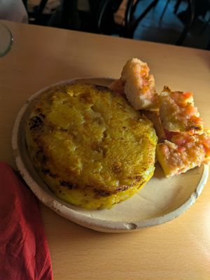 Spanish tortilla at La Galla Tasca Vegana in Barcelona