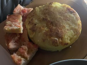 Ommelette vegan  at La Galla Tasca Vegana in Barcelona