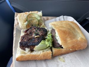 Morci sandwich  at Lo del Manu in El Chalten