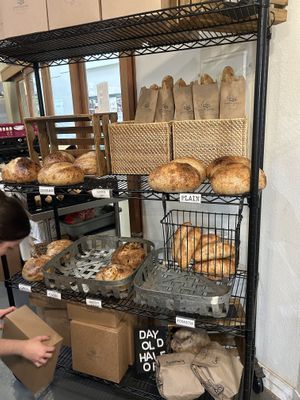 Fresh sourdough breads  at Proof & Gather Baking Company in San Luis Obispo