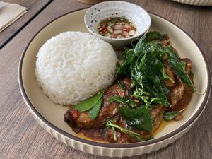 Duck curry  at PLANT Passion in Bangkok