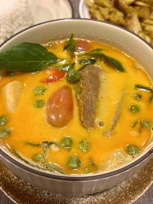 Duck and pineapple in red curry   at PLANT Passion in Bangkok