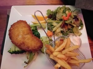 Vegan Schnitzel burger at De Stamboom in The Hague