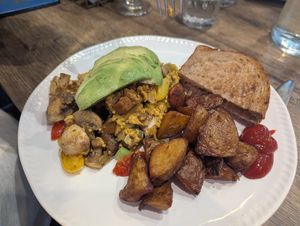 tofu scramble at Peacock Pansy in San Francisco