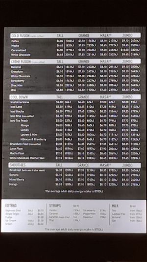 Menu - cool down at Zarraffa's Coffee Sugarland - Bundaberg in Bundaberg