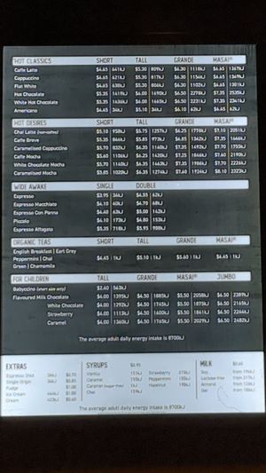 Menu - hot classics, hot desires, wide awake, and organic teas at Zarraffa's Coffee Sugarland - Bundaberg in Bundaberg