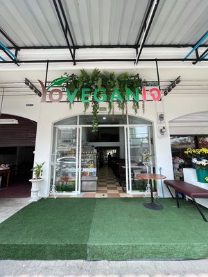 In front of Restaurant at Yo Vegan in Phuket