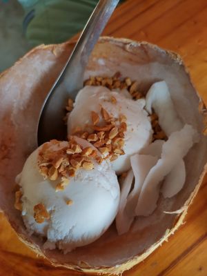 Ice cream with peanut topping 11.90RM at Bikini Toppings in Malacca