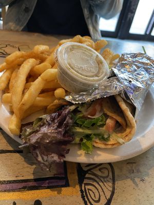 Gyro was good! Fries were nice and crispy. Ranch was not my favorite  at Kitchen 17 in Chicago