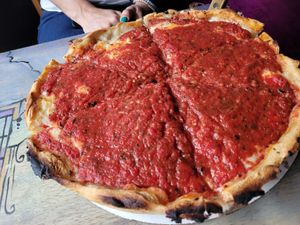 Traditional deep dish at Kitchen 17 in Chicago