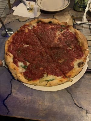 Vegan veggie deep dish!  at Kitchen 17 in Chicago