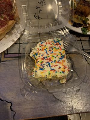 Funfetti cake slice 🎉  at Kitchen 17 in Chicago