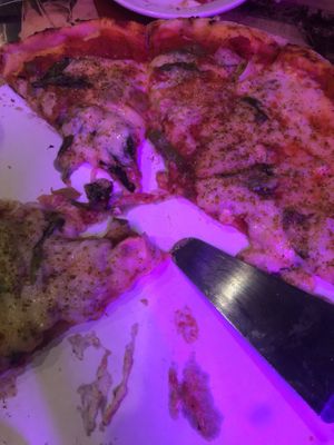 NY-style plant pizza  at Kitchen 17 in Chicago