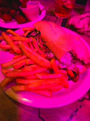 Philly cheese steak at Kitchen 17 in Chicago