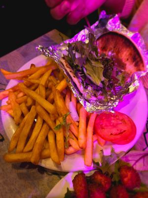Gyro and fries at Kitchen 17 in Chicago